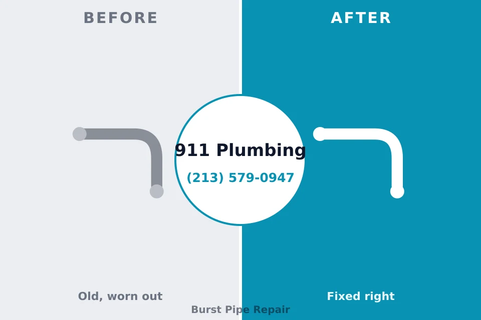 Before and after: plumbing repair Sharpsville, PA